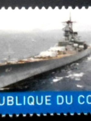 Selo Cinderela do Congo de 2017 Navios de Guerra 1 M
