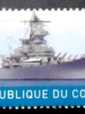 Selo Cinderela (Não Oficial) da République du Congo de 2017 Navios de Guerra 5 M