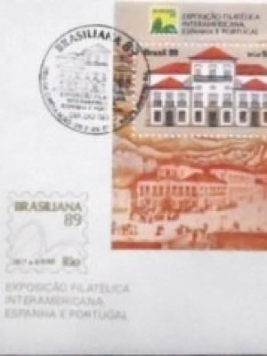 FDC oficial nº 475 de 1989 BRASILIANA 89 RJ 12154