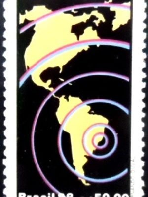 Selo postal do Brasil de 1988 TELECOM 88 N