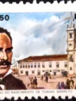Selo postal do Brasil de 1989 Tobias Barreto M