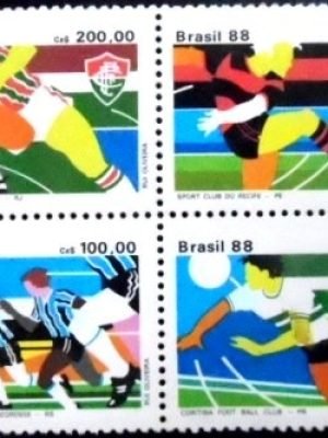 Série de selos postais do Brasil de 1988 Clubes de Futebol II 1 N