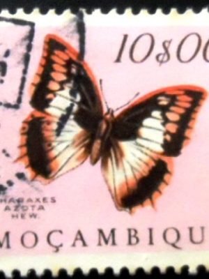 Selo postal de Moçambique de 1953 Flame-bordered Emperor U