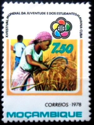 Selo postal de Moçambique de 1978 Harvest N