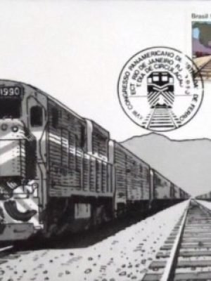 Máximo postal nº 144 de 1990 Congresso Panamericano Estradas de Ferro
