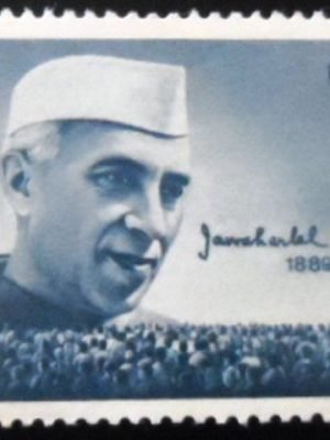 Selo postal da Índia de 1964 Mourning of Jawaharlal Nehru N