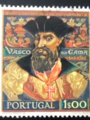 Selo postal de Portugal de 1969 Vasco da Gama U