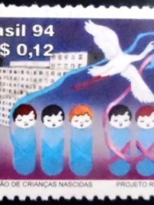 selo postal do Brasil de 1994 Maternidade São Paulo U