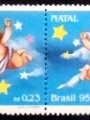 Se-tenant do Brasil de 1995 Natal 95 M SET