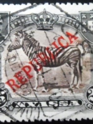 Selo postal de Nyasa de 1911 D. Manuel Plains Zebra U