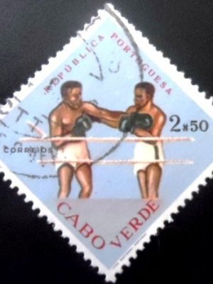 Selo postal de Cabo Verde 1962 Boxing U