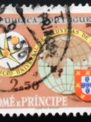 Selo postal de São Tomé e Príncipe de 1958 EXPO Brussel U