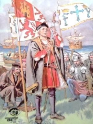 Cartão Postal Oficial do Brasil de 1984 Cristovão Colombo