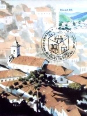 Máximo Postal nº 111 de 1985 Ouro Preto MG 26796