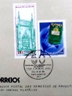Franquia Postal Oficial de 1988 CPORPA Ensino Militar FP