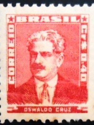 Selo postal do Brasil de 1954 Oswaldo Cruz 4 N