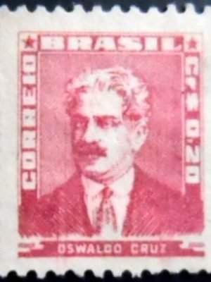 Selo postal do Brasil de 1954 Oswaldo Cruz 20 M C