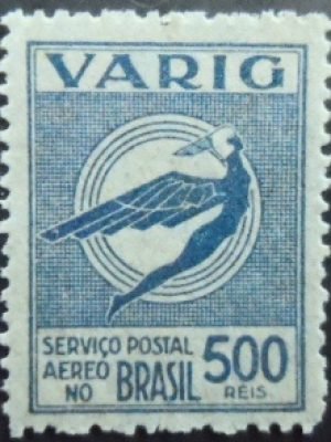 Selo postal do Brasil de 1931 Varig V 19 M