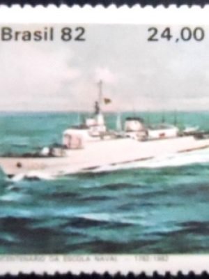 Selo postal do Brasil de 1982 Navio Brasil M