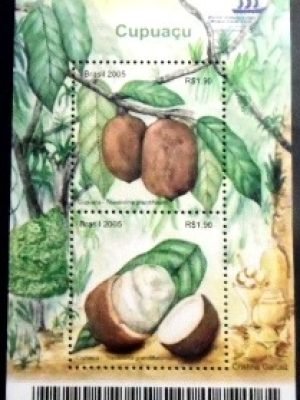 Bloco postal do Brasil de 2005 Cupuaçu M