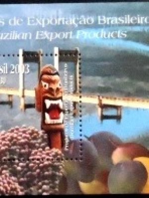 Bloco postal do Brasil de 2003 Produtos de Exportação M