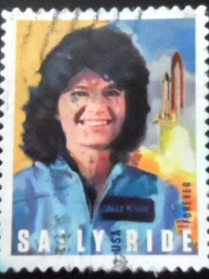 Selo postal dos Estados Unidos de 2018 Sally Ride U
