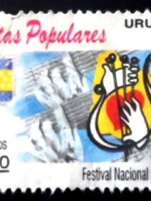 Selo postal do Uruguai de 1997 "Folklore" Festival Durazno U