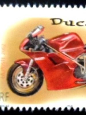Selo postal da França de 2002 Ducati 916 U