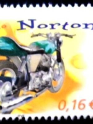 Selo postal da França de 2002 Norton 750 U