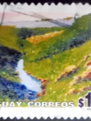 Selo postal do Uruguai de 2001 Quebrada de los Cuervos U