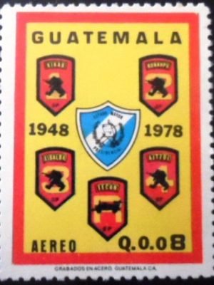 Selo postal da Guatemala de 1979 Presidential Guard Patches N
