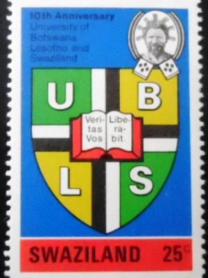 Selo postal de Suazilândia de 1974 Shield of university