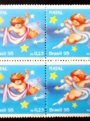 PAR de SE-TENANT do Brasil de 1995 Natal 95 M SET PR