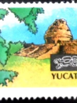 Selo postal do México de 2000 Chichen-Itza ruins U