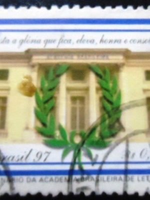 Selo postal do Brasil de 1997 Centenário ABL U