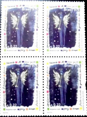 Quadra de selos postais do Brasil de 1997 Natal M QD