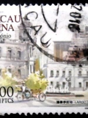 Selo postal de Macau de 2008 Largo de Senado U