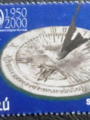 Selo postal do Peru de 2000 Sundial U