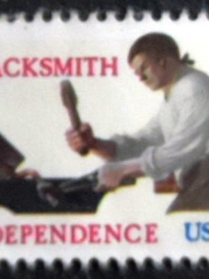 Selo postal dos Estados Unidos de 1977 Blacksmith N