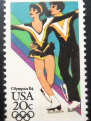 Selo postal dos Estados Unidos de 1984 Ice dancing N