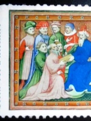 Selo postal do Vaticano de 1996 Return Marco Polo from China U