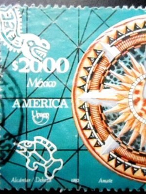 Selo postal do Méxido de 1992 America Upaep 500th Aniv. U