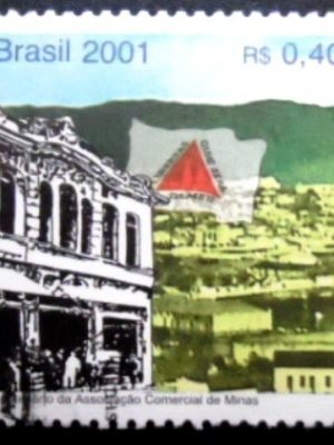 Selo postal do Brasil de 2001 Associação Comercial Minas Gerais MCC