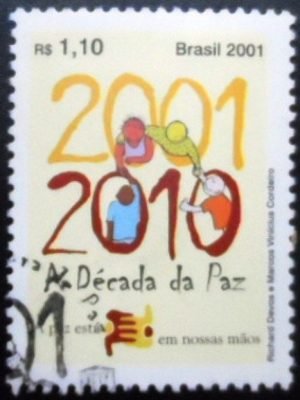 Selo postal do Brasil de 2001 Década da Paz MCC