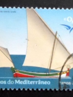 Selo postal de Portugal de 2015 Canoa do Alto U