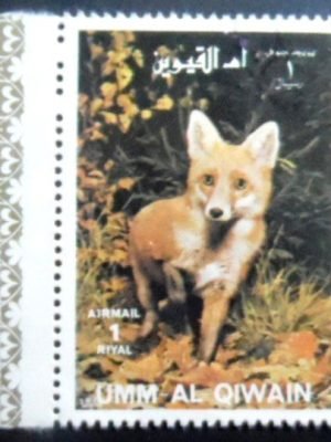 Selo postal de Umm l Quiwain de 1972 Red Fox NCC