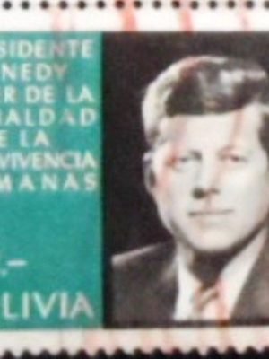 Selo postal da Bolívia de 1968 John F. Kennedy U