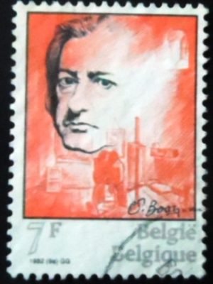 Selo postal da Bélgica de 1982 Louis Paul Boon U