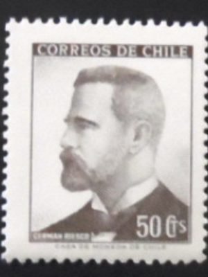Selo postal do Chile de 1966 German Riesco M