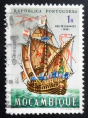 Selo postal de Moçambique de 1963 Carack Don Manuel U